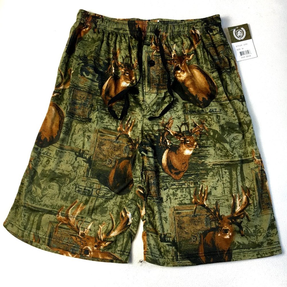 Camo Deer Lightweight Pull On Summer Shorts Sz M -  NWT